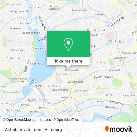 Airbnb private room map