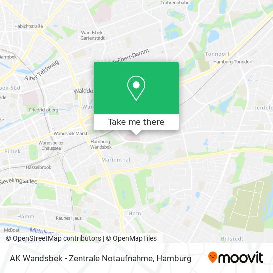AK Wandsbek - Zentrale Notaufnahme map