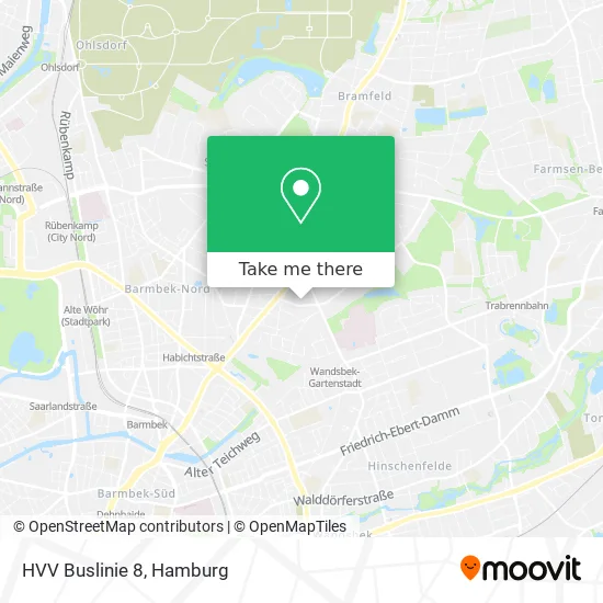 Карта HVV Buslinie 8