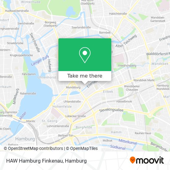 HAW Hamburg Finkenau map