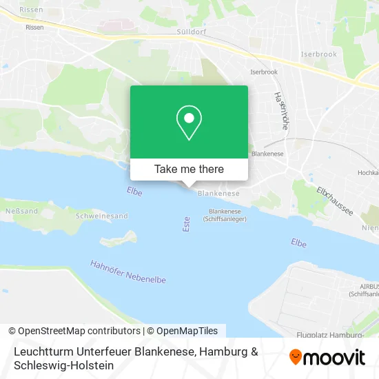 Карта Leuchtturm Unterfeuer Blankenese