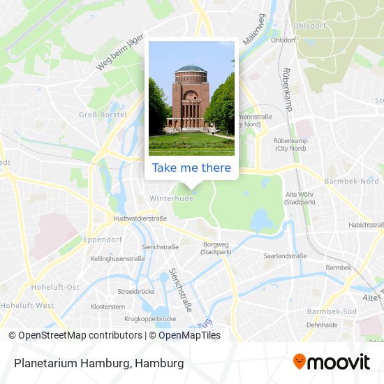 Planetarium Hamburg map