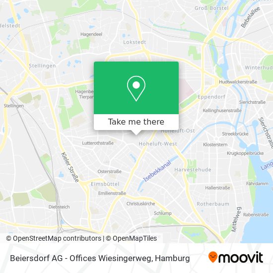 Beiersdorf AG - Offices Wiesingerweg map