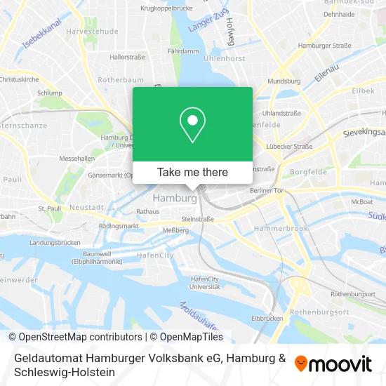 Geldautomat Hamburger Volksbank eG map