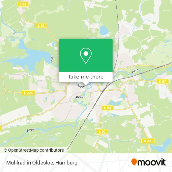 Mühlrad in Oldesloe map