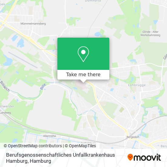 Карта Berufsgenossenschaftliches Unfallkrankenhaus Hamburg