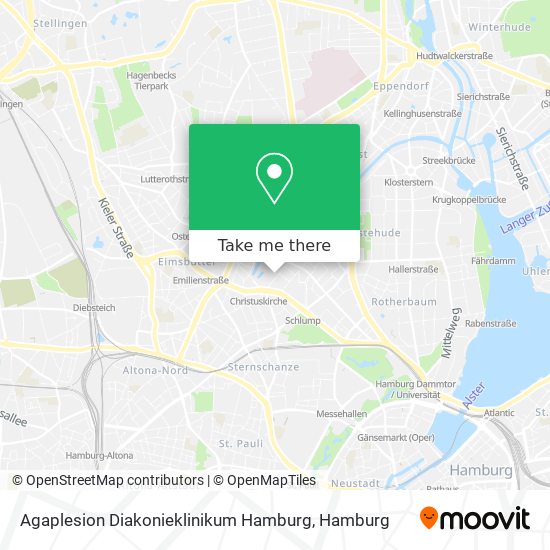 Agaplesion Diakonieklinikum Hamburg map