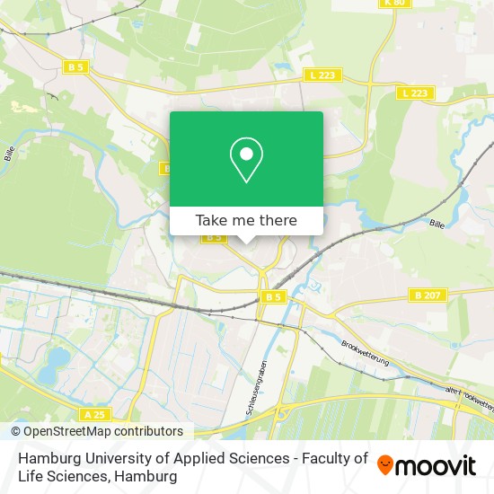 Hamburg University of Applied Sciences - Faculty of Life Sciences map