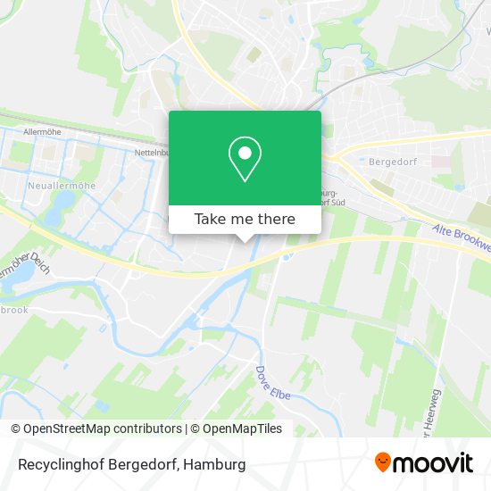 Recyclinghof Bergedorf map