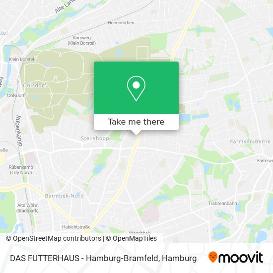 DAS FUTTERHAUS - Hamburg-Bramfeld map