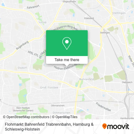 Карта Flohmarkt Bahrenfeld Trabrennbahn
