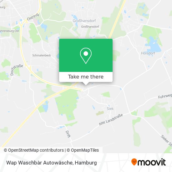 Wap Waschbàr Autowäsche map