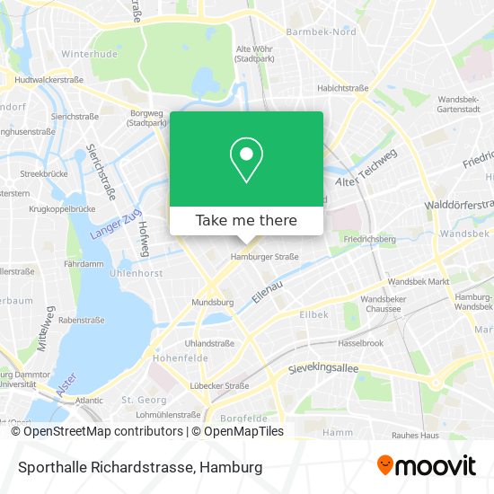 Sporthalle Richardstrasse map
