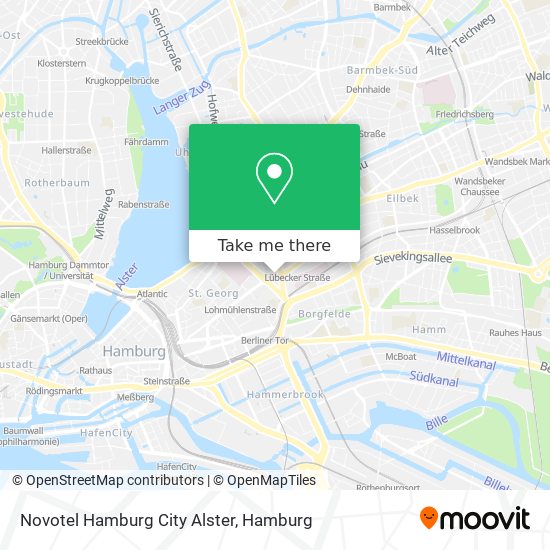 Novotel Hamburg City Alster map