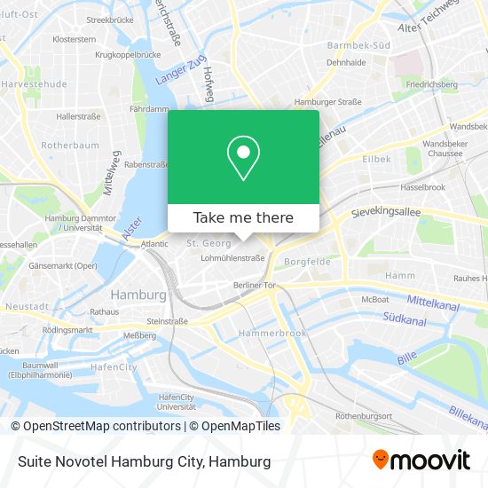 Suite Novotel Hamburg City map