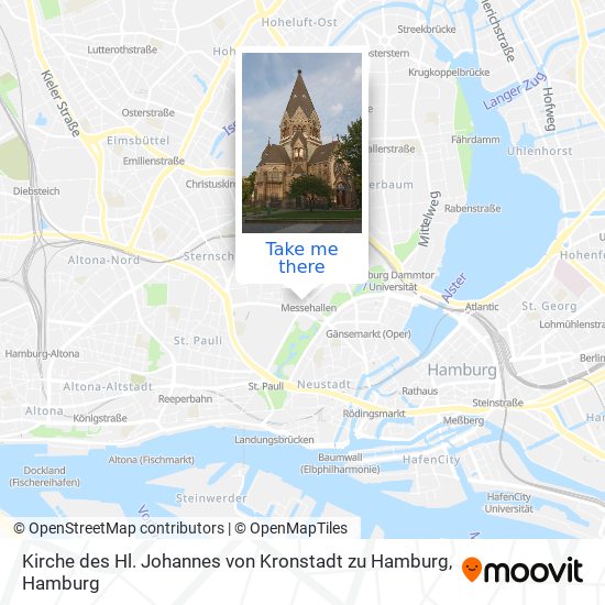 Kirche des Hl. Johannes von Kronstadt zu Hamburg map