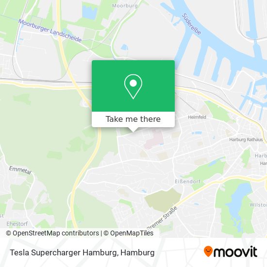 Карта Tesla Supercharger Hamburg