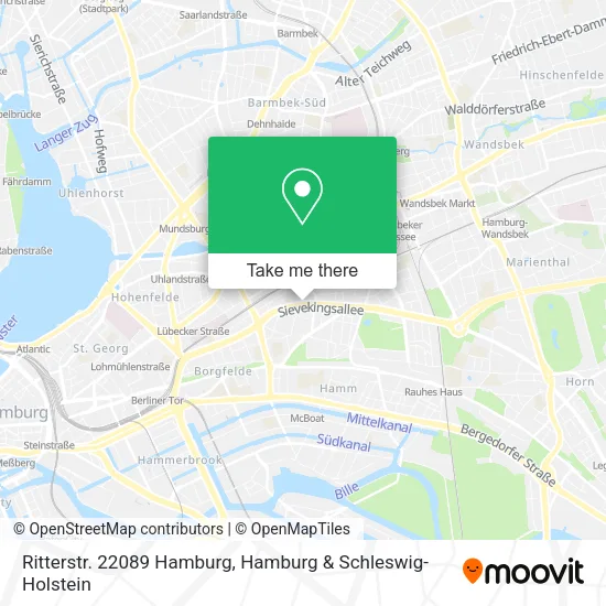 Карта Ritterstr. 22089 Hamburg