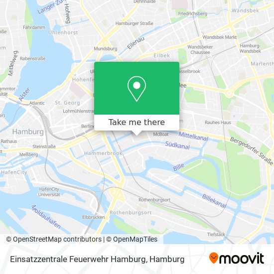 Карта Einsatzzentrale Feuerwehr Hamburg