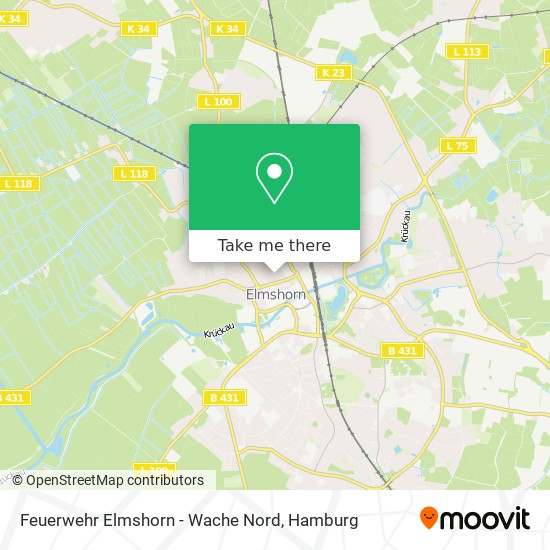 Feuerwehr Elmshorn - Wache Nord map