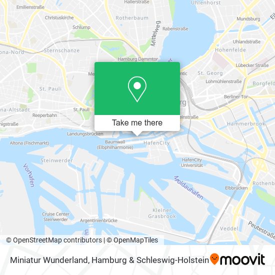 How to get to Miniatur Wunderland in Hamburg-Mitte by Bus, Subway, S