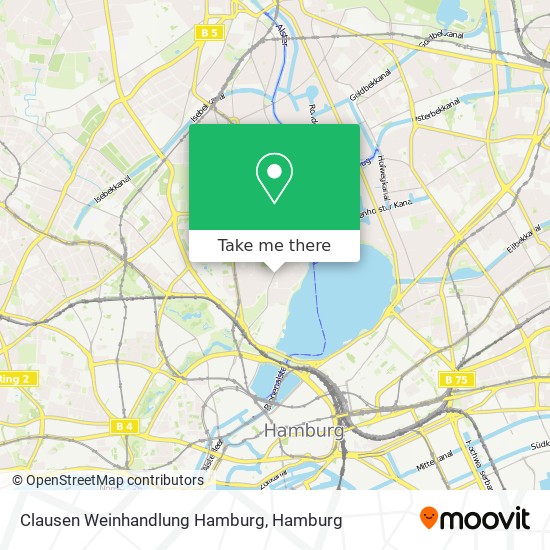 Карта Clausen Weinhandlung Hamburg