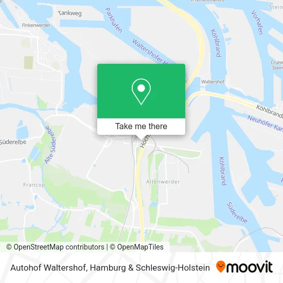 Карта Autohof Waltershof