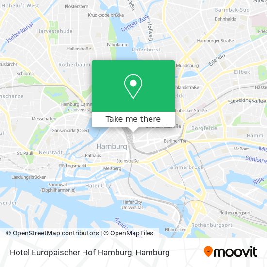 Hotel Europäischer Hof Hamburg map