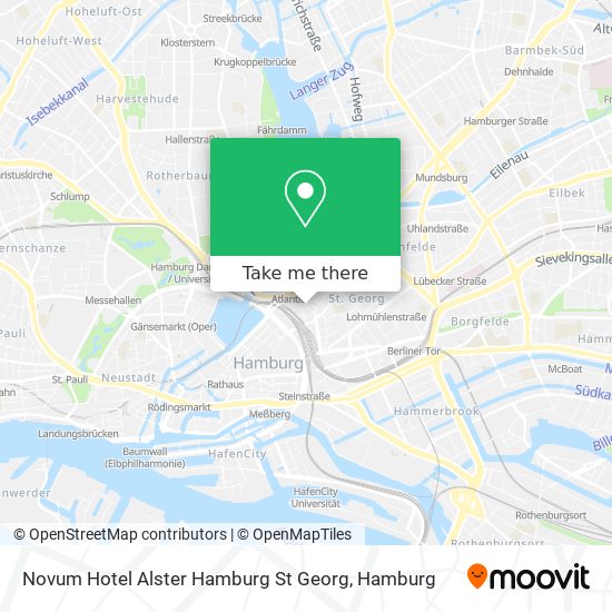 Novum Hotel Alster Hamburg St Georg map