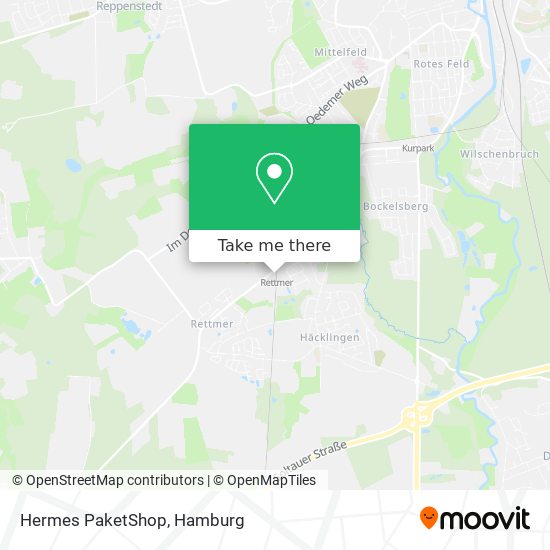 Hermes PaketShop map