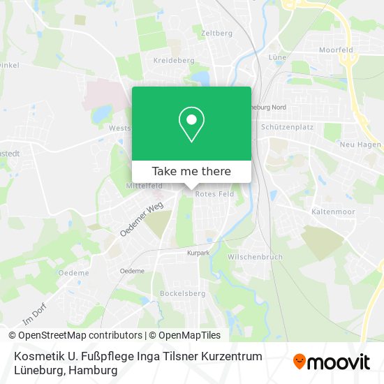 Карта Kosmetik U. Fußpflege Inga Tilsner Kurzentrum Lüneburg