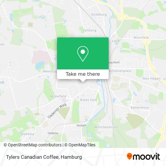 Tylers Canadian Coffee map