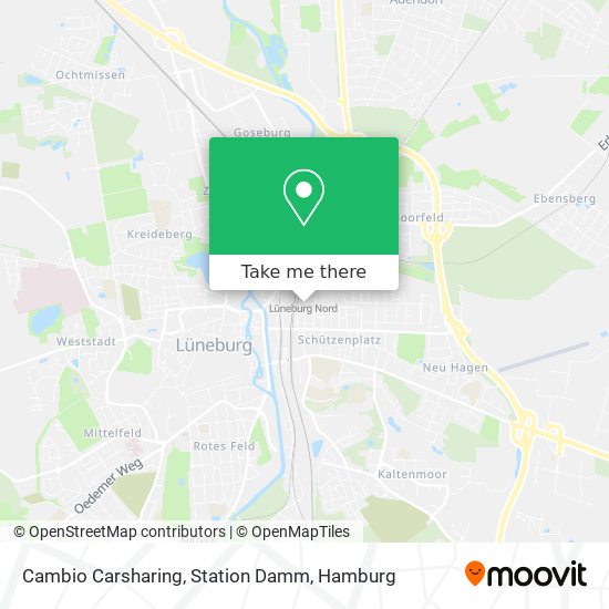 Cambio Carsharing, Station Damm map