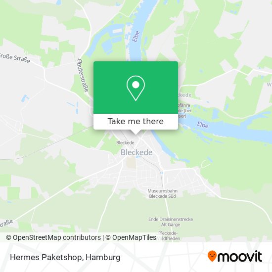 Hermes Paketshop map