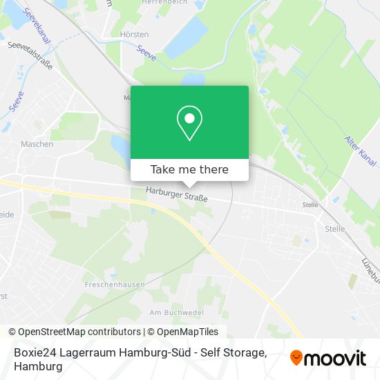 Boxie24 Lagerraum Hamburg-Süd - Self Storage map