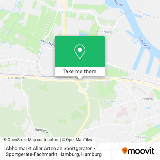 Карта Abholmarkt Aller Arten an Sportgeräten -Sportgeräte-Fachmarkt Hamburg