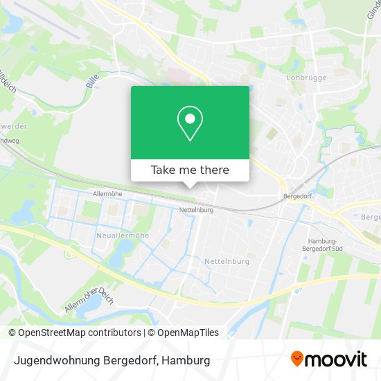 Jugendwohnung Bergedorf map