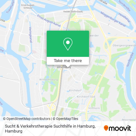 Карта Sucht & Verkehrstherapie Suchthilfe in Hamburg