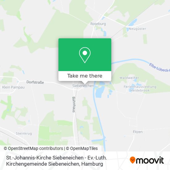 Карта St.-Johannis-Kirche Siebeneichen - Ev.-Luth. Kirchengemeinde Siebeneichen