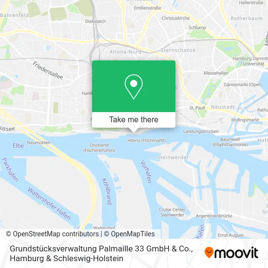 Карта Grundstücksverwaltung Palmaille 33 GmbH & Co.