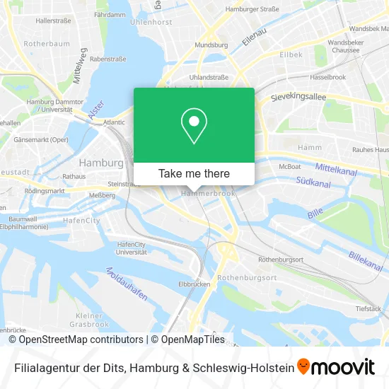 Карта Filialagentur der Dits