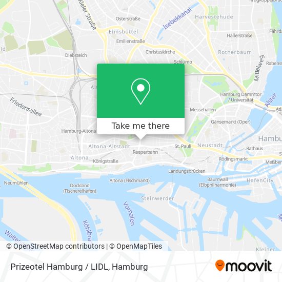 Карта Prizeotel Hamburg / LIDL