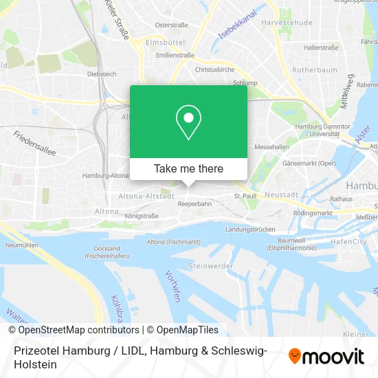 Карта Prizeotel Hamburg / LIDL