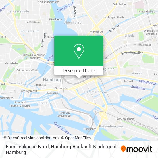 Familienkasse Nord, Hamburg Auskunft Kindergeld map
