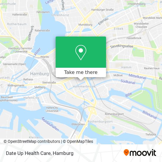 Date Up Health Care map