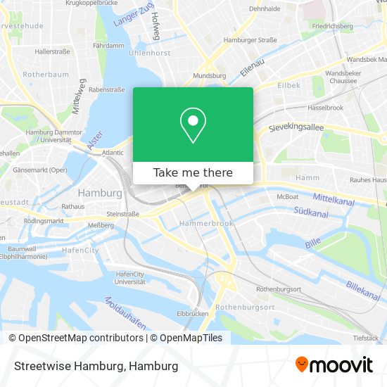 Streetwise Hamburg map