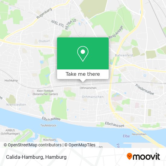 Calida-Hamburg map