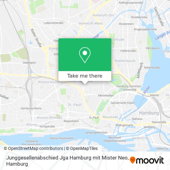 Junggesellenabschied Jga Hamburg mit Mister Neo map