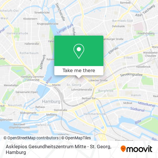 Asklepios Gesundheitszentrum Mitte - St. Georg map