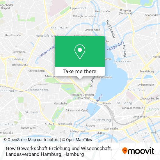 Gew Gewerkschaft Erziehung und Wissenschaft, Landesverband Hamburg map